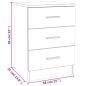 Preview: Nachttische 2 Stk. Grau Sonoma 38x35x56 cm Holzwerkstoff