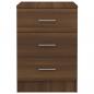 Preview: Nachttisch Braun Eichen-Optik 38x35x56 cm Holzwerkstoff