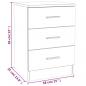 Preview: Nachttisch Braun Eichen-Optik 38x35x56 cm Holzwerkstoff