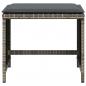 Preview: Gartenhocker mit Kissen 4 Stk. Grau 41x41x36 cm Poly Rattan