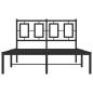 Preview: Bettgestell mit Kopfteil Metall Schwarz 120x190 cm