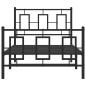 Preview: Bettgestell mit Kopf- und Fußteil Metall Schwarz 90x200 cm