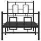 Preview: Bettgestell mit Kopf- und Fußteil Metall Schwarz 80x200 cm