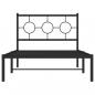 Preview: Bettgestell mit Kopfteil Metall Schwarz 100x190 cm