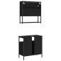 Preview: 2-tlg. Badmöbel-Set Schwarz Holzwerkstoff