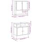 Preview: 2-tlg. Badmöbel-Set Räuchereiche Holzwerkstoff
