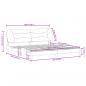 Preview: Bettgestell mit Kopfteil Hellgrau 200x200 cm Stoff