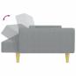 Preview: Schlafsofa 2-Sitzer mit Fußhocker Hellgrau Stoff