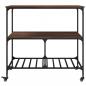 Preview: Küchenwagen Braun Eichen-Optik 100x50x95 cm Holzwerkstoff