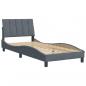 Preview: Bettgestell mit Kopfteil Dunkelgrau 90x190 cm Samt