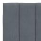 Preview: Bettgestell mit Kopfteil Dunkelgrau 90x190 cm Samt