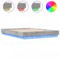 Preview: Bettgestell mit LED Betongrau 150x200 cm