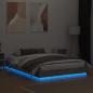 Preview: Bettgestell mit LED Betongrau 150x200 cm