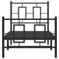 Preview: Bettgestell mit Kopf- und Fußteil Metall Schwarz 75x190 cm