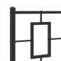 Preview: Bettgestell mit Kopf- und Fußteil Metall Schwarz 100x200 cm