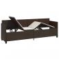 Preview: Sonnenliege mit Kissen Braun Poly Rattan