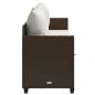 Preview: Sonnenliege mit Kissen Braun Poly Rattan