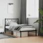 Preview: Bettgestell mit Kopfteil Metall Schwarz 90x190 cm