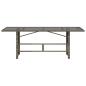 Preview: Gartentisch mit Glasplatte Grau 190x80x74 cm Poly Rattan
