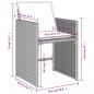 Preview: Gartenstühle mit Kissen 4 Stk. Hellgrau Poly Rattan