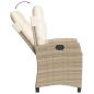 Preview: 7-tlg. Garten-Essgruppe mit Kissen Beige Poly Rattan