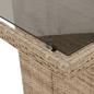 Preview: ARDEBO.de - 9-tlg. Garten-Essgruppe mit Kissen Beige Poly Rattan