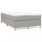 Preview: ARDEBO.de - Boxspringbett mit Matratze Hellgrau 120x190 cm Stoff