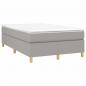 Preview: Boxspringbett mit Matratze Hellgrau 120x190 cm Stoff