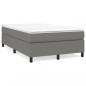 Preview: ARDEBO.de - Boxspringbett mit Matratze Dunkelgrau 120x190 cm Stoff