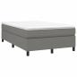 Preview: Boxspringbett mit Matratze Dunkelgrau 120x190 cm Stoff