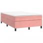 Preview: Boxspringbett mit Matratze Rosa 120x190 cm Samt