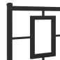 Preview: Bettgestell mit Kopfteil Metall Schwarz 180x200 cm