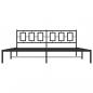 Preview: Bettgestell mit Kopfteil Metall Schwarz 193x203 cm