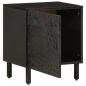 Preview: Nachttisch Schwarz 40x33x46 cm Massivholz Mango