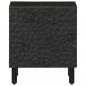 Preview: Nachttisch Schwarz 40x33x46 cm Massivholz Mango