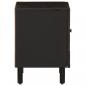 Preview: Nachttisch Schwarz 40x33x46 cm Massivholz Mango
