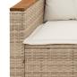 Preview: 3-tlg. Garten-Sofagarnitur mit Kissen Beige Poly Rattan