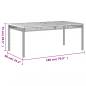 Preview: Gartentisch Grau 180x90x75 cm Poly Rattan Akazienholz