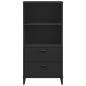 Preview: Bücherschrank VIKEN Schwarz 60x35x123 cm Holzwerkstoff