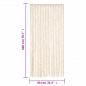 Preview: Fliegenvorhang Beige und Weiß 90x200 cm Chenille