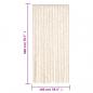Preview: Fliegenvorhang Beige und Weiß 100x200 cm Chenille
