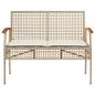 Preview: 4-tlg. Garten-Lounge-Set mit Kissen Beige Poly Rattan