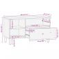 Preview: TV-Schrank 80x33x46 cm Massivholz Mango