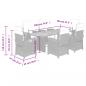 Preview: 7-tlg. Garten-Essgruppe mit Kissen Grau Poly Rattan