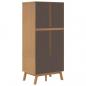 Preview: Kleiderschrank OLDEN Grau Braun 76,5x53x172cm Massivholz Kiefer