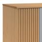 Preview: Kleiderschrank OLDEN Grau Braun 76,5x53x172cm Massivholz Kiefer