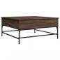 Preview: Couchtisch Braun Eichen-Optik 95x95x45 cm Holzwerkstoff Metall