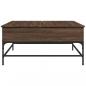 Preview: Couchtisch Braun Eichen-Optik 95x95x45 cm Holzwerkstoff Metall