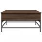 Preview: Couchtisch Braun Eichen-Optik 95x95x45 cm Holzwerkstoff Metall