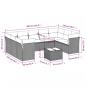 Preview: 10-tlg. Garten-Sofagarnitur mit Kissen Schwarz Poly Rattan